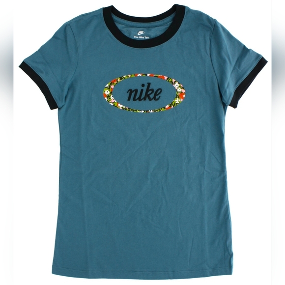 Nike Tops - Nike Navy Tee with Floral Accent